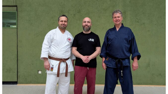 Bild1-Belal-Nabil-und-Juergen Belal, Nabil, Juergen Karate und Taiji