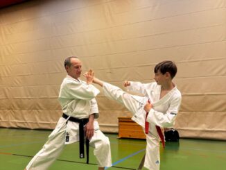 Daniel zeigt einen Mawashi Geri