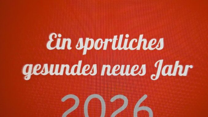 Frohes gesundes sportliches neues Jahr 2026