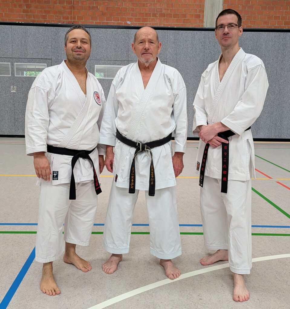 Bild 2: Von links: Belal Chahrour, Walter Rechel und Volker Vogel beim Lehrgang.